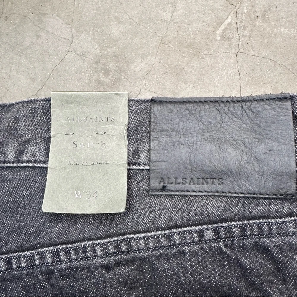 All Saints switch black washed skinny men’s shorts Sz 34 - Picture 11 of 11